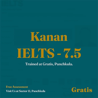 Kanan IELTS Score Card at Gratis Panchkula